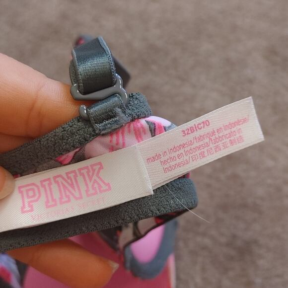 Victorias Secret Pink Size 32B Wear Everywhere Push Up Floral Beachy Hawaii Vaca - Picture 8 of 10